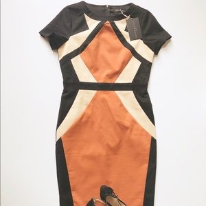 Paperdolls Color Block Pencil Dress